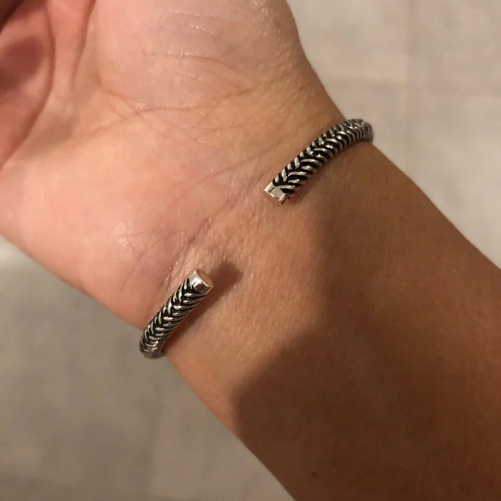 NEW Small Woven 925 Sterling Silver Bracelet - Picture 12 of 15